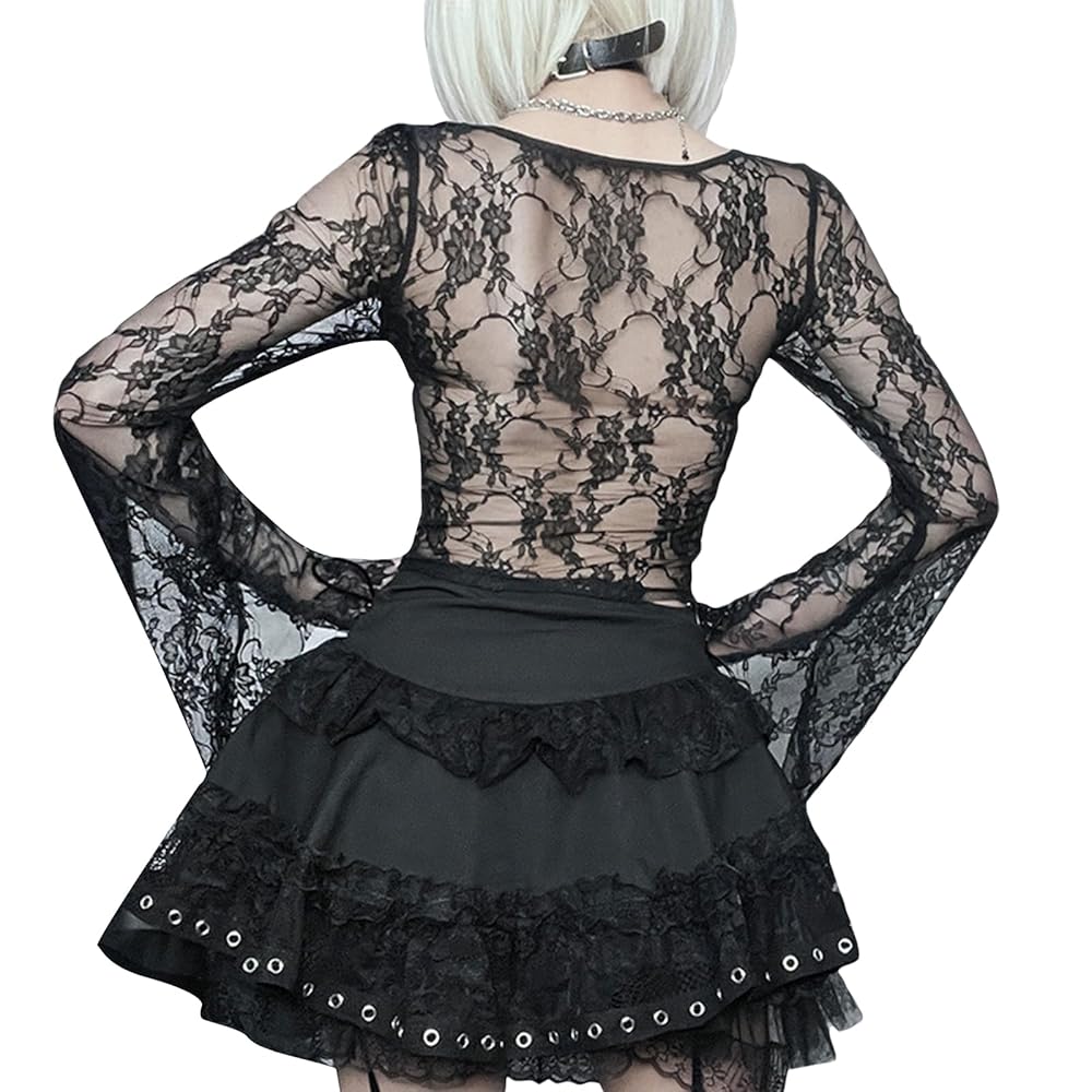トップス S cutting lace dress theredthread THEREDTHREAD】S cutting lace dress